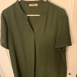 Olive short sleeve blouse!